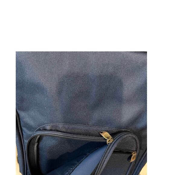 Blue Canvas Polyester Computer Travel Backpack - Picture 3 of 6